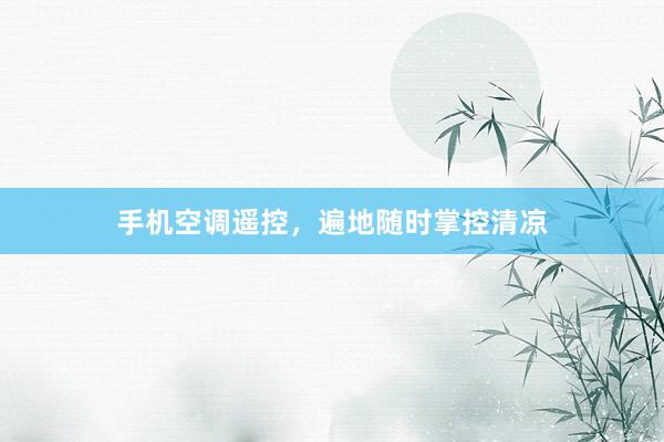 手机空调遥控，遍地随时掌控清凉